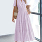 💐Lekka sukienka damska z krótkim rękawem, dekoltem w serek i elastyczną talią