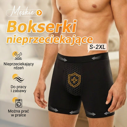 🌿 Męskie bokserki z ultra chłonnym wkładem na nietrzymanie moczu – oddychające, antybakteryjne, dyskretne – Płatność przy odbiorze ✨