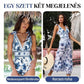 【👙👗 2 részes szett】Női két részes fürdőruha szett virágmintás szoknyával