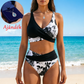 🌊 Virágmintás magas derekú női bikini szett, alakformáló, EU S-XL utánvétes