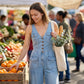 👖 45% KEDVEZMÉNY VÉGES IDŐRE! 💥Női farmer overall – Ujjatlan, V-nyakú, Széles szárú 💫