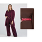 💝 Elegancki damski zestaw 3-częściowy długi kardigan bluzka spodnie rozmiary S-5XL