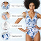 【👙👗 2 részes szett】Női két részes fürdőruha szett virágmintás szoknyával
