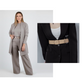 💝 Elegancki damski zestaw 3-częściowy długi kardigan bluzka spodnie rozmiary S-5XL