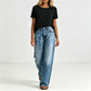👖Retro Női Farmernadrág, Cropped, Egyenes Szárú🥰