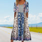 ✨【S-4XL】👗 Női elegáns bohém nyomtatott ruha