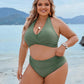 🔥👙Tummy Control fürdőruhák Szerény, magas derekú bikini szettek