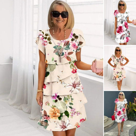 ⏰ OFERTA OGRANICZONA CZASOWO | Sukienka damska z kwiatowym nadrukiem, rozmiary S–5XL
