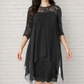✨ 【S-3XL】👗Női elegáns sifon térdig érő ruhák