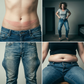 👖Retro Női Farmernadrág, Cropped, Egyenes Szárú🥰