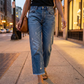 👖Retro Női Farmernadrág, Cropped, Egyenes Szárú🥰