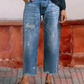 👖Retro Női Farmernadrág, Cropped, Egyenes Szárú🥰