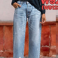 👖Retro Női Farmernadrág, Cropped, Egyenes Szárú🥰