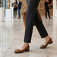 🥿 Női puha bőrből készült, kerek orrú, alacsony szárú, lapos talpú cipő
