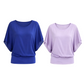 👚✨ Női prémium kevert anyagú testhezálló blúz – Elegáns denevérszárnyú ujjú, szegélyezett szegélyű tunika felső