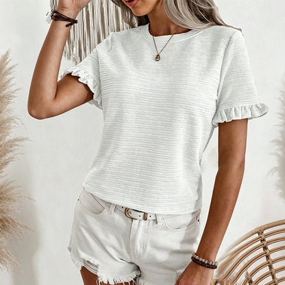 📢📢45% KEDVEZMÉNY!! ⏰Női elegáns fodros ujjú nyári felső