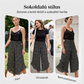 Női szett pöttyös nadrággal és vastag sarkú szandállal, elegáns mindennapi viselet