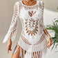 Szydełkowa narzutka plażowa w stylu boho z chwostami – przewiewna, zwiewna i w stylu boho chic – idealna na basen, plażę czy letnie wakacje – z regulacją dopasowania 🧶