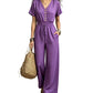 ⌛Időszakos ajánlat - Női derékformázó V-nyakú jumpsuit