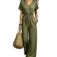 ⌛Időszakos ajánlat - Női derékformázó V-nyakú jumpsuit