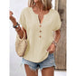 👚Damski top casual z dekoltem w serek i krótkim rękawem