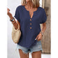 👚Damski top casual z dekoltem w serek i krótkim rękawem