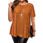 Damska plisowana bluzka w rozmiarach plus size