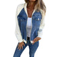 🎁Nowości 49% ZNIŻKI💥Kreatywna damska kurtka jeansowa z wstawkami 🧥 – Odważny streetwear na codzienne chłodne stylizacje