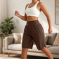 Damskie casual szorty do kolan z szerokimi nogawkami