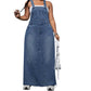 Damski jeansowy kombinezon maxi w rozmiarze plus size