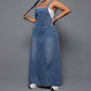 Damski jeansowy kombinezon maxi w rozmiarze plus size