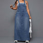 Damski jeansowy kombinezon maxi w rozmiarze plus size