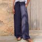 Damskie spodnie typu wide-leg na ściągacz, w stylu casual