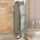 Damskie spodnie typu wide-leg na ściągacz, w stylu casual