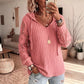 ✨ Bluza z dzianiny z kapturem, koronkowe kwiatowe rękawy, luźny fason | S‑3XL, 4 kolory