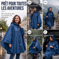 🌧️✨ Nieprzemakalny ponczo unisex, ultralekki 320 g, z kapturem, składany — trekking, jazda na rowerze, podróże — 9 kolorów ❤️