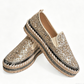Damskie buty na platformie z brokatem, wsuwane