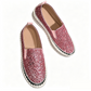 Damskie buty na platformie z brokatem, wsuwane