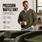 Męska Bluza Casual Waffle z Zamkiem Błyskawicznym do Połowy