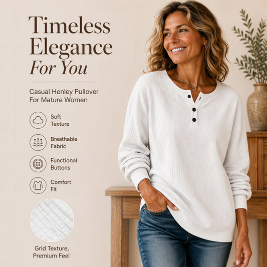 🔥49% ZNIŻKI! Damska Casual Bluza z Dzianiny Wafelkowej