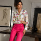 Damskie, korzystnie układające się, rozciągliwe spodnie dzwony