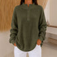 Damski sweter typu Henley z dzianiny waflowej