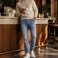 👖✨Bestseller - Denim Joggers o kroju slim-fit z elastyczną talią – łatwy styl typu pull-on i czysty, zwężany wygląd do codziennego noszenia