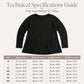 Damski casualowy T-shirt z długim rękawem, okrągłym dekoltem i kieszenią