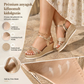 👡 Wkrocz w wygodną wysokość – Sandały na koturnie z otwartymi palcami i paskiem wokół kostki dla kobiet (EU 35‑42) – Za pobraniem 🌬️✨